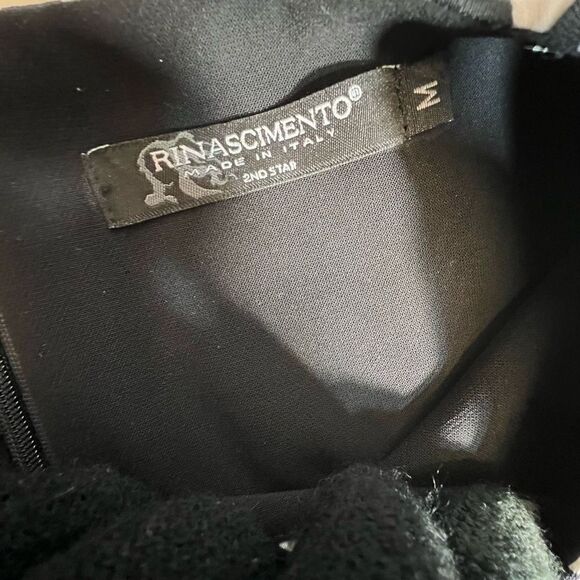 RINASCIMENTO Women’s Dress Checkered made in Italy Black White Sleeveless sz M - Picture 12 of 12